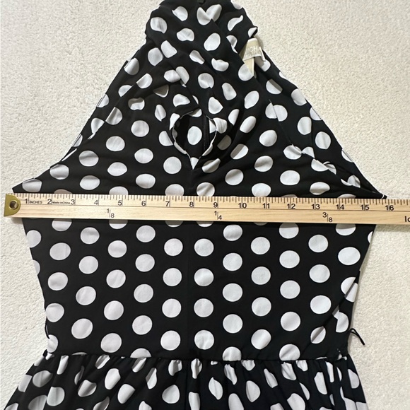 MICHAEL KORS Stretch viscose belt detailed Dress | Polka Dot Pattern Size:XS - Picture 14 of 16